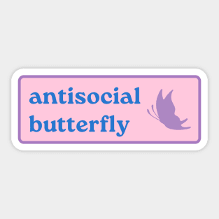 Antisocial Butterfly Introvert Sticker